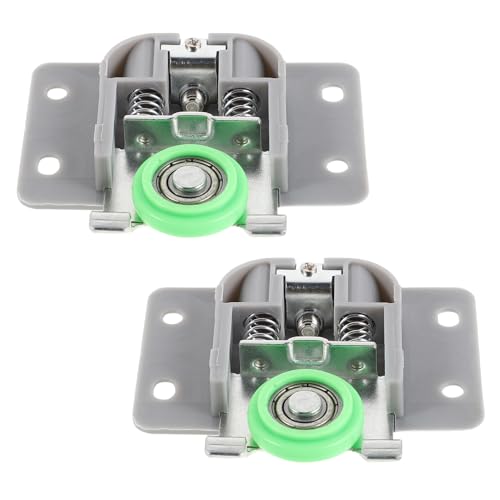 Alipis Juego de 2 Rodillos para Puertas Correderas de Armario, Ruedas Cojinetes de Precisión, Sistema Antidescarrilamiento, Diseño Silencioso y Resistente para Mantenimiento y Reparación