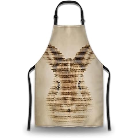 Olikked Chef Works Apron Women Rabbit Kitchen Aprons for Men for Kitchen Cooking Restaurant BBQ Painting Crafting Gardening 27” (W) x 31” (H), Waterproof Aprons Cover