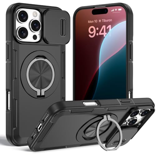 Coque iPhone 16 Pro pour le quotidien actif : protection caméra et anneau de support vidéo