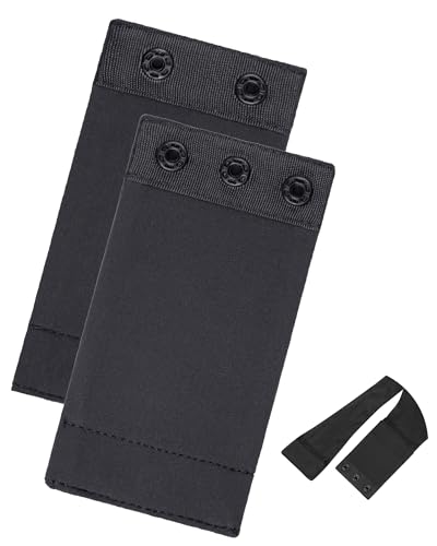 AHENCON Extensor de body para mujer, entrepierna ajustable, añade longitud al extensor de entrepierna, Negro (2 unidades, 2 de plástico + 3 de plástico, 4 pulgadas de longitud), talla única