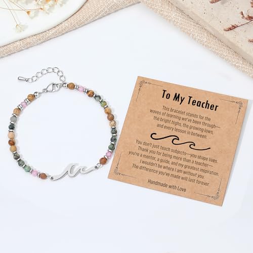 Image of TONY & SANDY Friend Gifts for Women, Unique Birthday Gifts for Women, Sister Gift from Sister, Wave Bracelet, Christmas Stocking Stuffers for Woman Female, Bestie Friendship Bracelets