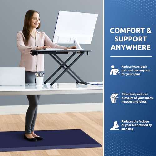 Image of 0.8 inch Thick Kitchen Mat Cushioned Anti Fatigue Rug Comfort Floor Mats | Water-Resistant, Non-Slip, Easy to Clean Comfort Floor Mat for Kitchen, Sink & Office, Multiple Colors & Sizes, 39 inch x 20 inch