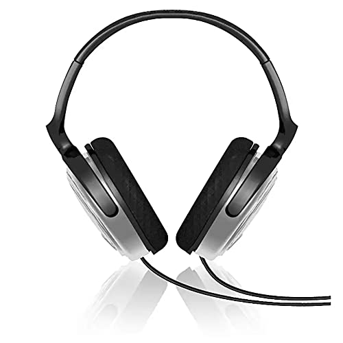 Philips Audio HiFi TV SHP2500/10 casque TV (son de grande excellence, isolation phonique, maintien parfait, régulateur de volume, cble extra long 6 m) Argent/Noir – Image 4