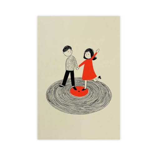 Toile d'art musical rétro : impression haute définition sur grand format 61 x 91,4 cm