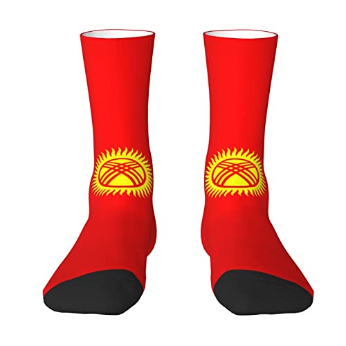 Melbrakin Kirghizistan Flag Crew Socks Chaussettes athlétiques d'été évacuant l'humidité pour hommes et femmes