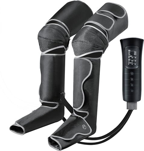 Image of ARG Healthcare Full Leg Massager Heat & Air Compression, Feet, Calf, Knee & Thighs Pain Relief or Relaxtion Improve Blood Circulation 3 Mode Intensity, Handheld Controller Foot Massager