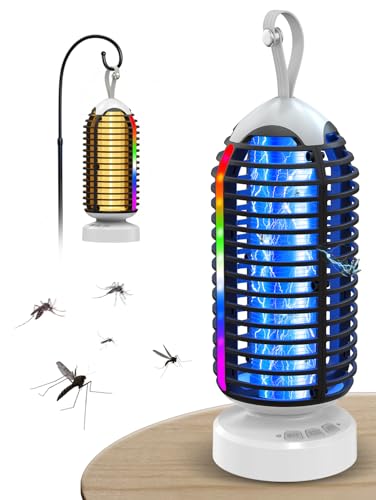 Mata Mosquitos Electrico, Anysun Lampara Antimosquitos con Luz LED para Interior y Exterior, Antimosquitos Electrico de 3000V Resistente al Agua para el Hogar, Patio, Jardín y Camping