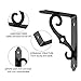 HOME MASTER HARDWARE 5 inch Shelf L Brackets Decorative Shelf Brackets Shelf Support Corner Brace Joint Right Angle Bracket with Screws Black 10-Pack (5 x 3-1/2 inch)