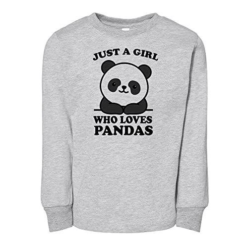 Girl who Loves Pandas Toddler Kids Long Sleeve T-Shirt