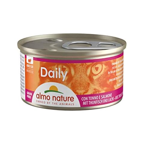 Almo Nature Daily Mousse with Tuna and Salmon -Grain Free- (Pack of 24 x 85g Tins) Cover