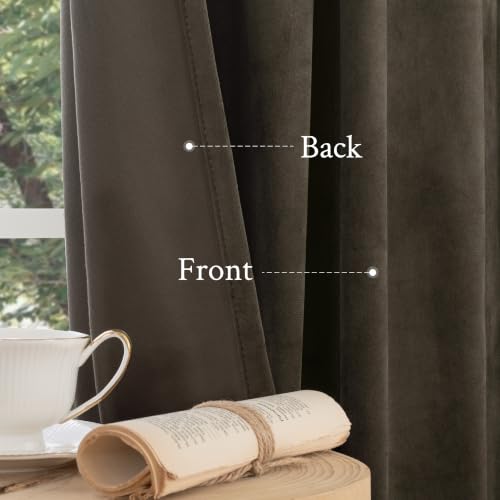 Brown Velvet Blackout Curtains - image 5