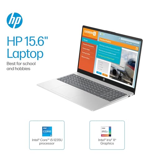 Image of HP 15.6 inch Touchscreen Laptop | 12th Gen Intel i5-1235U (Beats i7-8700) | 8GB RAM | 512GB SSD | Iris Xe Graphics | Win 11 Pro | Fast Charge | Silver | W /Mouse