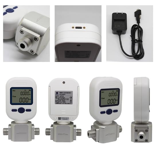 Snapklik.com : Portable Digital Gas Flow Meter - Thermal Mass Flow ...