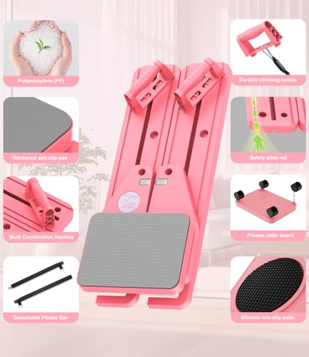 image for PENGYOUNG Pilates Board, 12 in 1 Mini Plilates Reformer Set, Multifunc