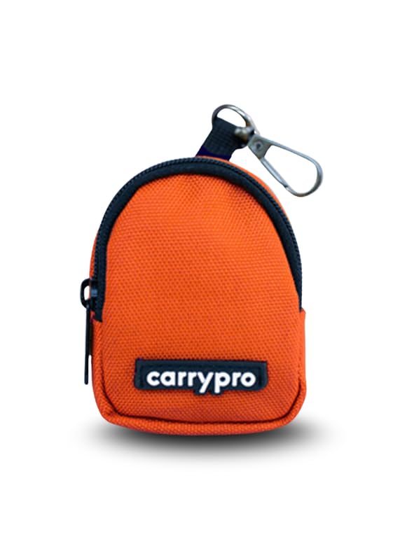 CarryPro PRO Coin Pouch with Zipper for Multipurpose Usage for Adults and Kids, Medium Size, Pack of 1 (Hot Orange)