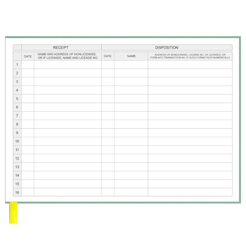Firearms Acquisition and Disposition Record Book – Firearm Log Book, A&D Gun Log Book/ATF Gun Record Book - 100 Pages, 10" x 7", Green by Tuun Fuplan - Image 6