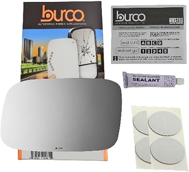 VAM Fits 95-00 LS400 Left Driver Side Mirror Glass Lens W/o Backing Plate Direct Fit-Over for Auto-Dimming Mirror, Mirror Does not Auto-Dim, with Adhesive, USA