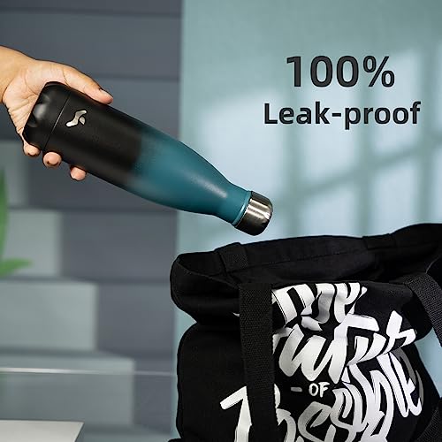 Image of Konokyo Insulated Water Bottles,17 oz Double Wall Stainless Steel Vacumm Metal Flask for Sports Travel,Indigo Black
