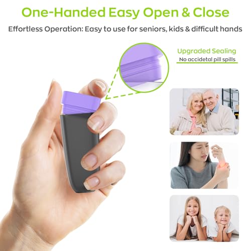 Image of HIONXMGA Color-Coded Weekly Pill Organizer Once Daily, Detachable 7 Day Travel Pill Box with Upgraded Sealing Lids, Large Portable Pill Case for Medication, Vitamins, Supplements & Fish Oils, Clear