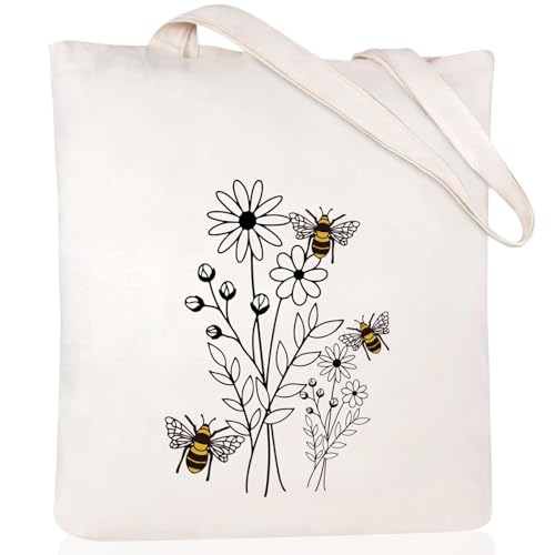 Andeiltech Bee Flower Print Tote