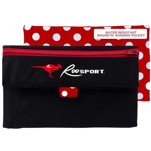 The RooSportPlus Magnetic Running Pouch - Magnetic Pocket to Hold Cell Phone, Wallet, Earphones -...