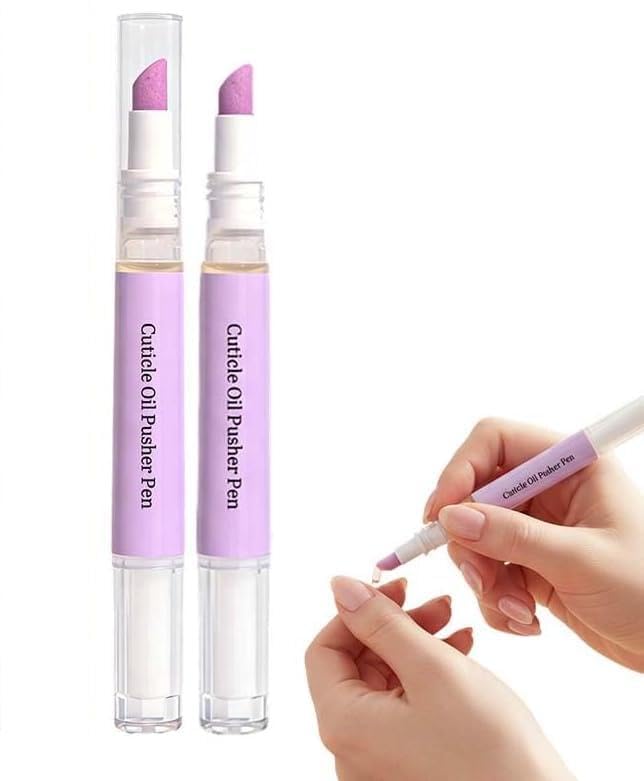2-in-1 Nagelhautölstift, Nail Care Pen, Nagelhautschieber Ölstift Keramik, Nagelpflege Nagellack Stift, Nagelöl Cuticle Oil Pen Nagelpflegeöl für Nagelhaut die Reparatur von Rissigen Trockenen