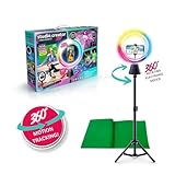 Canal Toys INF 028 LED Smart Motion Tracking Ringlicht Smartphones-TikTok, Selfies, Vlogging & Influencer mit iPhone-Halterung & Fernbedienung, Videoaufnahme Equipment, Schwarzes Stativ, Studio Creato