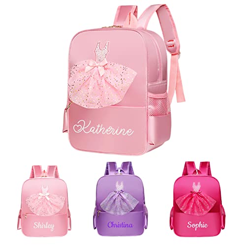 Roycraft Personalized Ballet Dance Bag for Girls Custom Name for Girls Dance Shoe Bag Gymnastics Ballet Bags Overnight Travel Bags with Adjustable Shoulder Strap