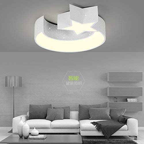 Plafonnier LED moderne en fer blanc 56cm au design étoilé épuré - 2