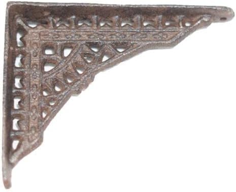 2 Antique Style Shelf Brace Wall Bracket Cast Iron Brackets Small 5" X 4"