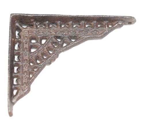 2 Antique Style Shelf Brace Wall Bracket Cast Iron Brackets Small 5" X 4" #TOP2