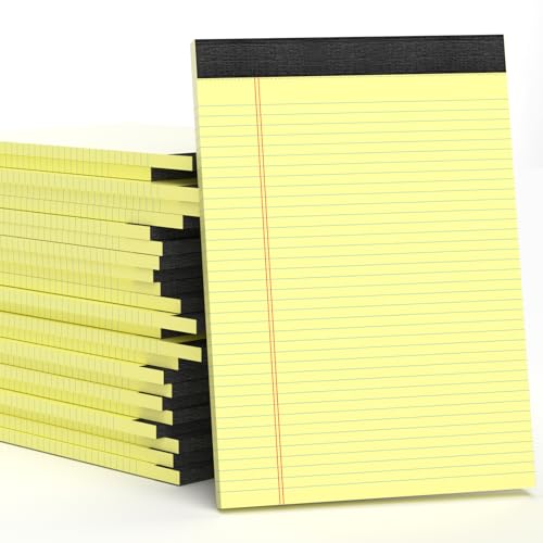 Yellow 8.5 x 11 Legal Pads, 24 packs, 30 sheets each