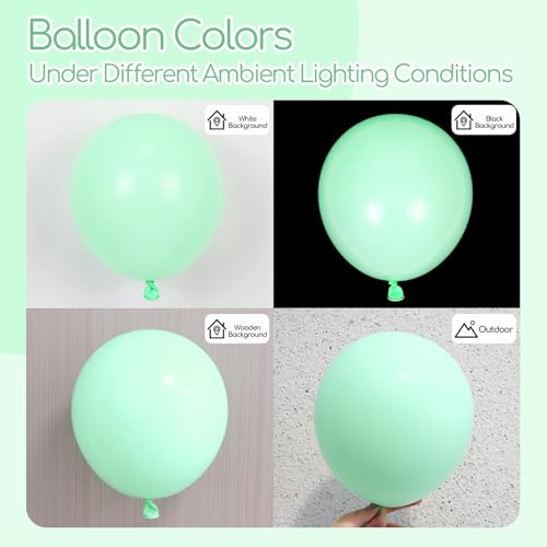 Image of Mint Green Balloons 12inch, Mint Latex 50pcs Party Balloons | Wedding, Baby Shower, Birthday Party Decorations