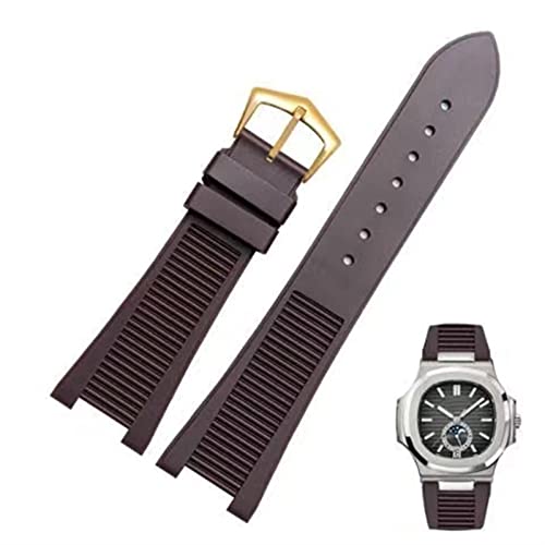 Bracelet silicone pour Patek Philippe Nautilus 5711 en caoutchouc premium marron