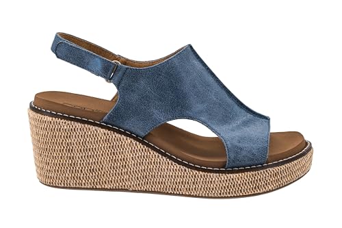 Image of Corkys Footwear Womens Carley Wedges, Featuring Corkys EVA Foam Cushioned Insoles, A 2.5 Inch Heel, Lightweight For All Day Wear, And Hook And Loop Closure