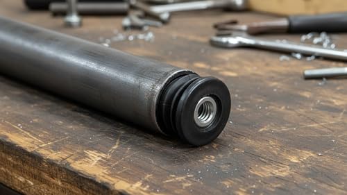 Image of Flyshop Black M8 Threaded Plastic Plugs Round Tube End Caps Tubing Plugs Inserts Furniture Glider 22 mm Diameter 4 Pcs