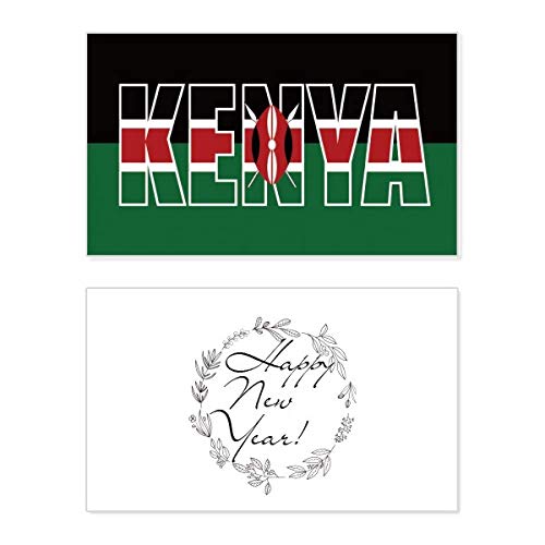 Tarjeta conmemorativa de Año Nuevo de Kenia con acabados de alta calidad