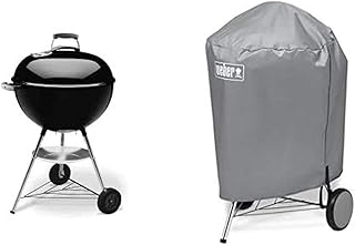 Weber 1331004 Bar B Kettle Barbecue à Charbon Noir 57 cm & Housse Standard pour Barbecues Charbon, Gris, 57 cm