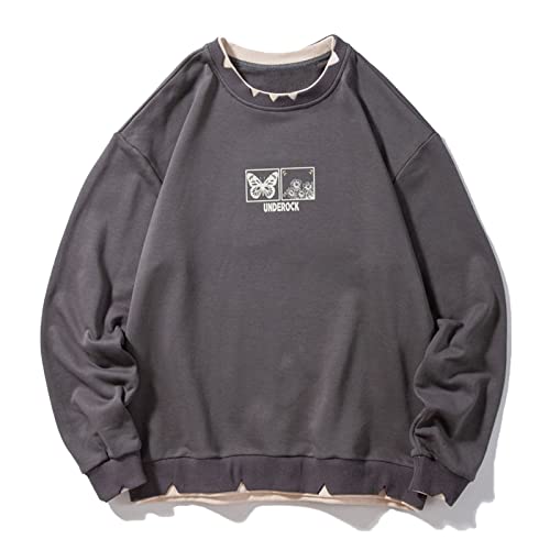 Aelfric Eden Oversized Sweatshirt Mens Graphic Crewneck Sweatshirts Casual Streetwear Pullover Tops