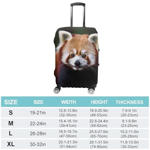 Animal Red Panda Luggage Cover, Washable Elastic Suitcase Cover Protector Fit 18-32 Inch Luggage2