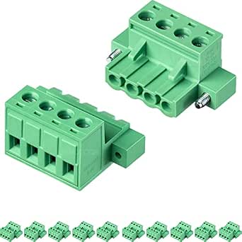 5 Set 12-Pin 5.08mm Pitch PCB Screw Terminal Block Connector – Phoenix Type, 300V 15A
