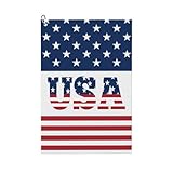 REVENEVER American Flag Golf Towel USA Microfiber Golf Towel for Golf Bag with Carabiner Golf Accessories for Men and Women