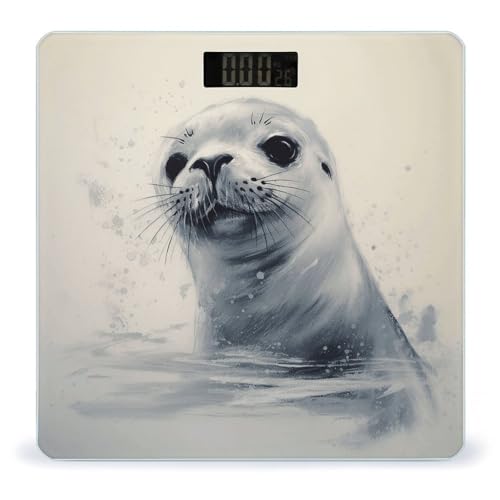 Báscula Digital de Baño con Pantalla LCD y Vidrio Templado