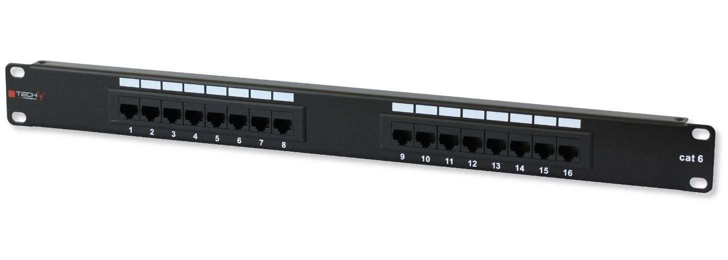 Techly Gold 16 X Rj45 Cat.6 – Steckplätze (Ieee 802.3, Ieee 802.3Ab, Ieee 802.3U, 10Base-T/100Base-Tx/1000Base-T, Fast Ethernet, Gigabit Ethernet, 1000 Mbit/S, Rj45, )