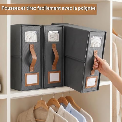 JIZZU Lot de 3 Rangement Drap de Lit, Sac de Rangement 38 x 32 x 11.5 cm – vue 7