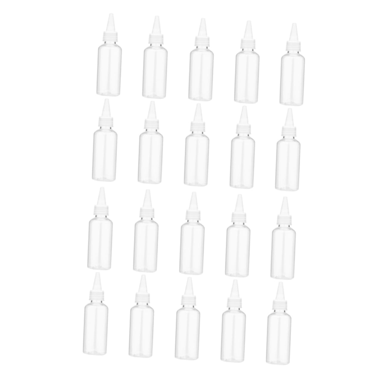 HOLIDYOYO 20pcs Pointed Bottle Seasoning Tip Bottle Clear Condiment Squeeze Bottle Pointed Cap Bottle Hair Color Bottle Pigment Dispenser Bottle Portable Squeeze Bottles White The Pet