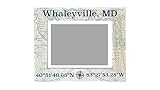 R and R Imports Whaleyville Maryland Souvenir Wooden Photo Frame Compass Coordinates Design Matted to 4 x 6