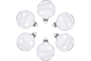 Hanging Clear Glass Ball Ornaments Christmas Tree Baubles 80mm