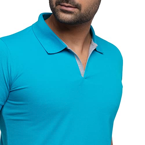 Image of Status Quo Men's Polo T-Shirt | Rich Cotton Blend | Slim Fit | All Day Comfort | Contrast Inner Placket | Polo Collar