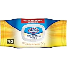 Clorox Disinfecting Cleaning Wipes Flex Pack, Bleach Free, Crisp Lemon, 75 Count Pack May vary